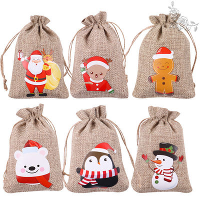 Acceptable OEM/ODM Bolsa de yute de cordón de Navidad para los requisitos de la vida escolar diaria