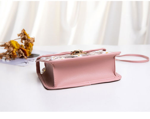 Pequeña Daisy PVC Verano Modelos coreanos transparentes Telefono celular de jalea Bolsa de Tote personalizada