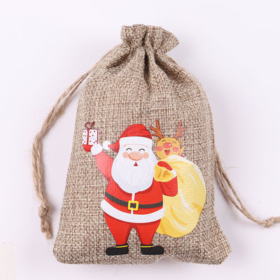 Acceptable OEM/ODM Bolsa de yute de cordón de Navidad para los requisitos de la vida escolar diaria
