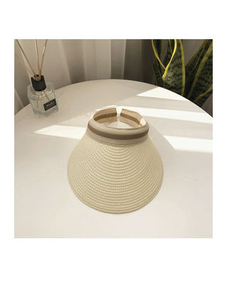 Sombrero de visera de ocio de la playa del sol en diseño de paja de tejido coreano para actividades al aire libre de verano