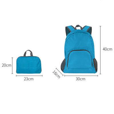 Mochila de viaje ultraligera para deportes al aire libre con logotipo personalizado, patrón de impresión y cierre de cremallera