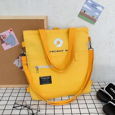 Lámina patrón de avestruz portátil hombro amarillo personalizado logotipo impreso bolsa de bolsa