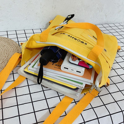Lámina patrón de avestruz portátil hombro amarillo personalizado logotipo impreso bolsa de bolsa
