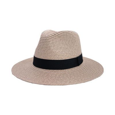 Sombrero de playa de protección solar de material de paja de Panamá tamaño adulto 56-58cm ideal para hombres y mujeres