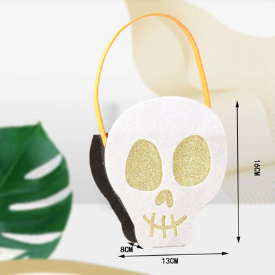 Bolsa de Halloween sin tejido con decoración de tela de feltro de calabaza fantasma