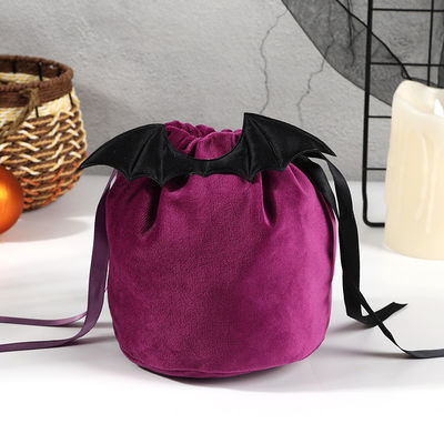 OEM/ODM aceptable Bolso de murciélago de Halloween con decoración de bolso de cuerdas y regalo de caramelo naranja