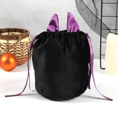 OEM/ODM aceptable Bolso de murciélago de Halloween con decoración de bolso de cuerdas y regalo de caramelo naranja