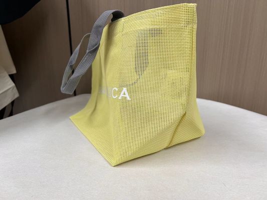 Bolsas personalizadas de malla de logotipo de malla de alambre de nylon reutilizable Bolsa de compras de bolsas de playa de malla