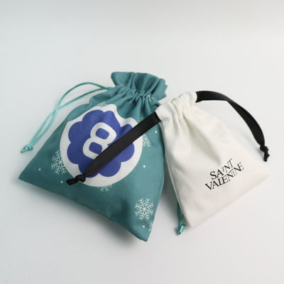 Bolso de algodón de color personalizado para embalaje de joyas personalizado 100% orgánico