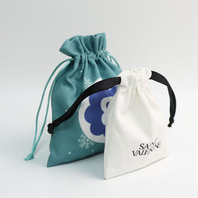 Bolso de algodón de color personalizado para embalaje de joyas personalizado 100% orgánico