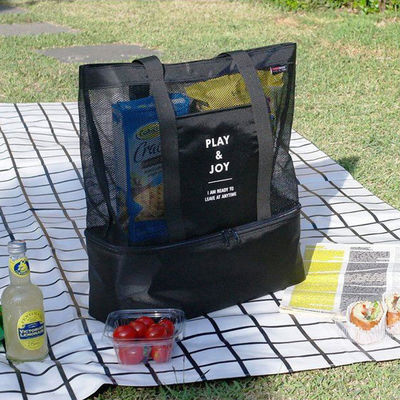 Bolso transparente de malla para mujer Preservación de calor de doble capa Mantener los alimentos calientes 4 personas