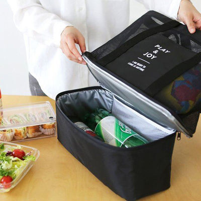 Bolso transparente de malla para mujer Preservación de calor de doble capa Mantener los alimentos calientes 4 personas