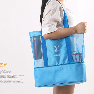 Bolso transparente de malla para mujer Preservación de calor de doble capa Mantener los alimentos calientes 4 personas