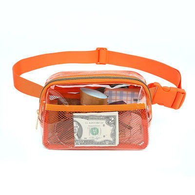 Bolsa de Tote personalizada de cintura inclinada y transparente para deportes al aire libre