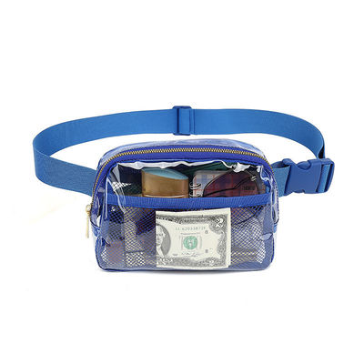 Bolsa de Tote personalizada de cintura inclinada y transparente para deportes al aire libre