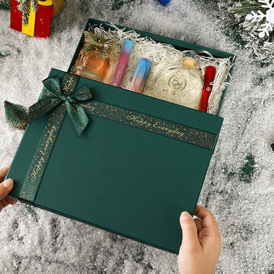 Materiales reciclados Caja de regalo de dama de honor de lujo personalizada con cinta y varios colores