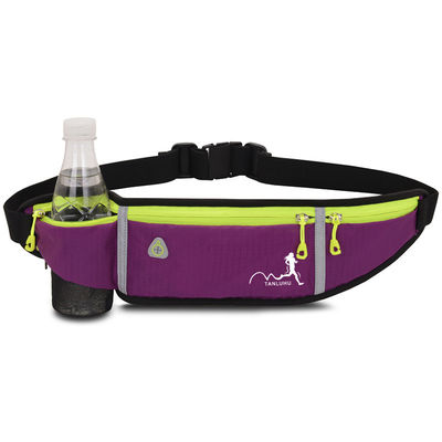 Deportes al aire libre de nylon Correr Correr Bolsa de cintura Inodoro teléfono cinturón de cintura Fitness Elastic Fanny Pack