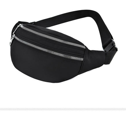 Bolso de cinturón de nylon de mujer a medida, impermeable, cuerpo cruzado, cintura con material.