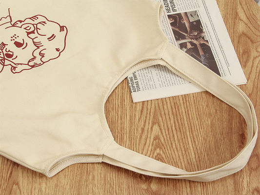 Estilo manipulado Custom Logotipo impreso completo Bolso grande de lona para compras y playa