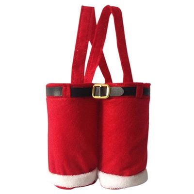 Pantalones de Papá Noel Bolsas de regalo en forma para regalos navideños Bolsas de caramelo Decoraciones navideñas