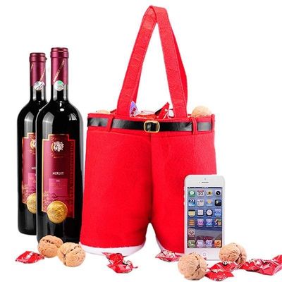 Pantalones de Papá Noel Bolsas de regalo en forma para regalos navideños Bolsas de caramelo Decoraciones navideñas