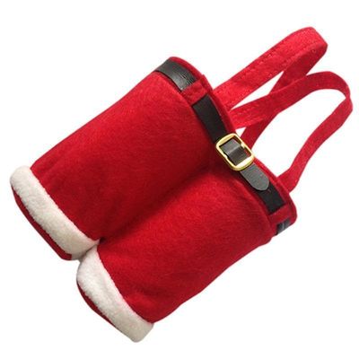 Pantalones de Papá Noel Bolsas de regalo en forma para regalos navideños Bolsas de caramelo Decoraciones navideñas