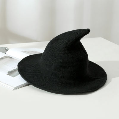 2023 Fiesta de Halloween Sombrero de bruja Sombrero de lana de punto unisex para un estilo de moda y versátil