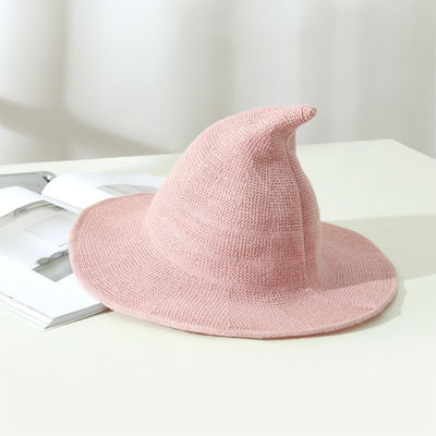 2023 Fiesta de Halloween Sombrero de bruja Sombrero de lana de punto unisex para un estilo de moda y versátil