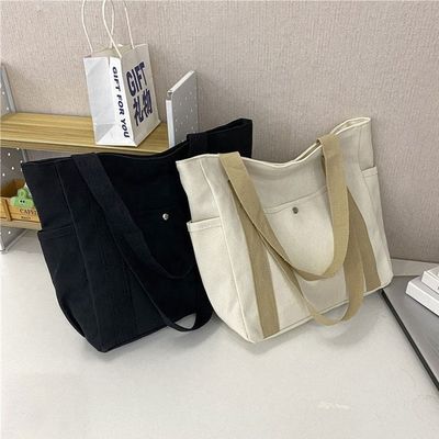 Vida escolar diaria Bolsas personalizadas de lienzo de color grande para hombres y mujeres