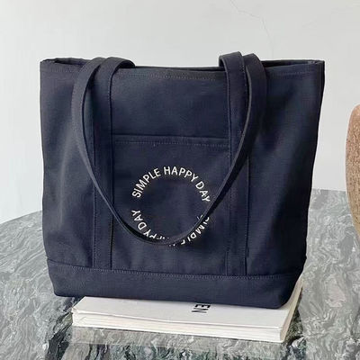 Vida escolar diaria Bolsas personalizadas de lienzo de color grande para hombres y mujeres