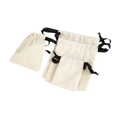 Bolsa de vela de fondo redondo de tejido de algodón ecológico para envases de joyas