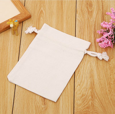 Bolsa de vela de fondo redondo de tejido de algodón ecológico para envases de joyas