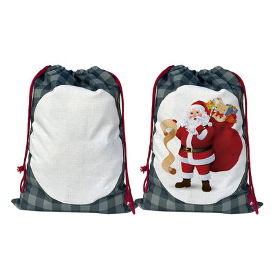 Lo más nuevo de moda 2024 bolso de regalos de Navidad bolsos de Santa Bolso de cuerda de dibujo bolso de color personalizado