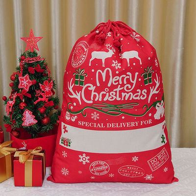 Lo más nuevo de moda 2024 bolso de regalos de Navidad bolsos de Santa Bolso de cuerda de dibujo bolso de color personalizado