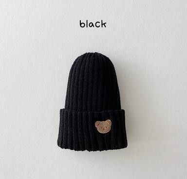 Invierno de otoño niños sombreros de punto de color sólido para niños niñas niños 10x9.5cm gorros
