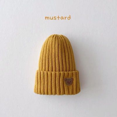 Invierno de otoño niños sombreros de punto de color sólido para niños niñas niños 10x9.5cm gorros