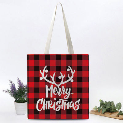 Bolsa de algodón de lona para comprar en el festival de Navidad