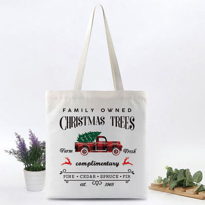 Bolsa de algodón de lona para comprar en el festival de Navidad