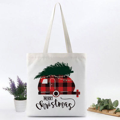 Bolsa de algodón de lona para comprar en el festival de Navidad