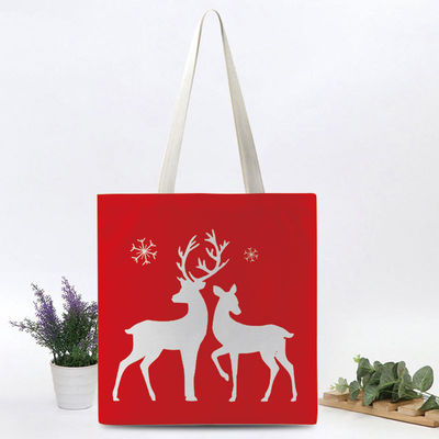 Bolsa de algodón de lona para comprar en el festival de Navidad