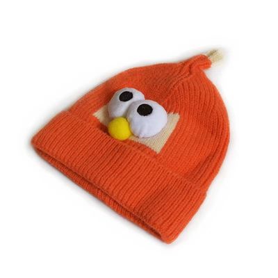 Unisex de invierno de dibujos animados de lana sombrero de gato hermano de tejido sombrero de ojo para niños y niñas tendencia