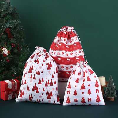 Carta patrón Tipo bolsas de cuerda grande bolsas de algodón de Navidad Santa bolsas de regalo