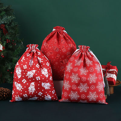 Carta patrón Tipo bolsas de cuerda grande bolsas de algodón de Navidad Santa bolsas de regalo