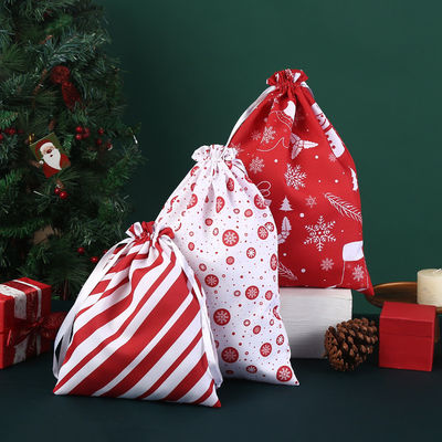 Carta patrón Tipo bolsas de cuerda grande bolsas de algodón de Navidad Santa bolsas de regalo