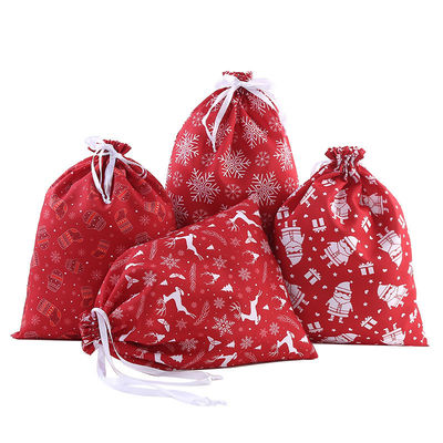Carta patrón Tipo bolsas de cuerda grande bolsas de algodón de Navidad Santa bolsas de regalo