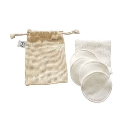 Seti de jabón de algodón orgánico reutilizable bolsas de regalo con cuerda de tira