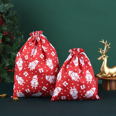 Carta patrón Tipo bolsas de cuerda grande bolsas de algodón de Navidad Santa bolsas de regalo