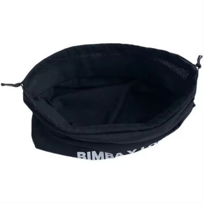 Bolsas de algodón de lienzo calico negro mediano con logotipo personalizado
