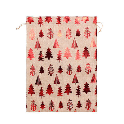 Sacos de Navidad ecológicos de Papá Noel Bolsa de cuerdas para mini regalos y envases de dulces