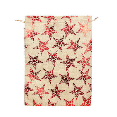 Sacos de Navidad ecológicos de Papá Noel Bolsa de cuerdas para mini regalos y envases de dulces